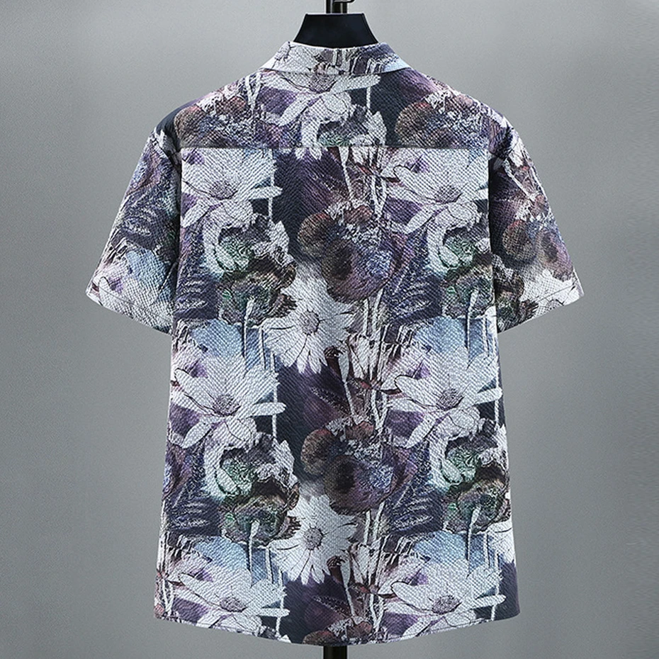 Flower Shirt Summer Hawaiian Beach Shirt Men Plus Size 10XL 11XL Hip Hop Summer Short Sleeve Shirts Male Big Size 11XL