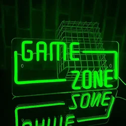 Game Zone Neon Signs LED Neon Light Sign Light Up Neon Signs for Wall Decor Bedroom Game Room Led Signs Gamer Gifts for Gamer