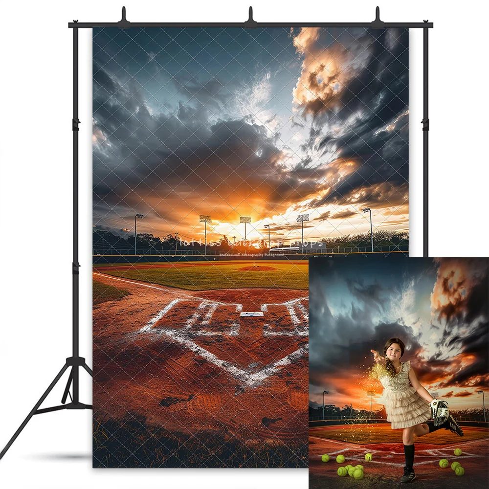 

Field Of Dream Baseball Backdrops Kids Adult Photography Props Child Baby Photocall Boy Birthday Cake Smash Sports Background