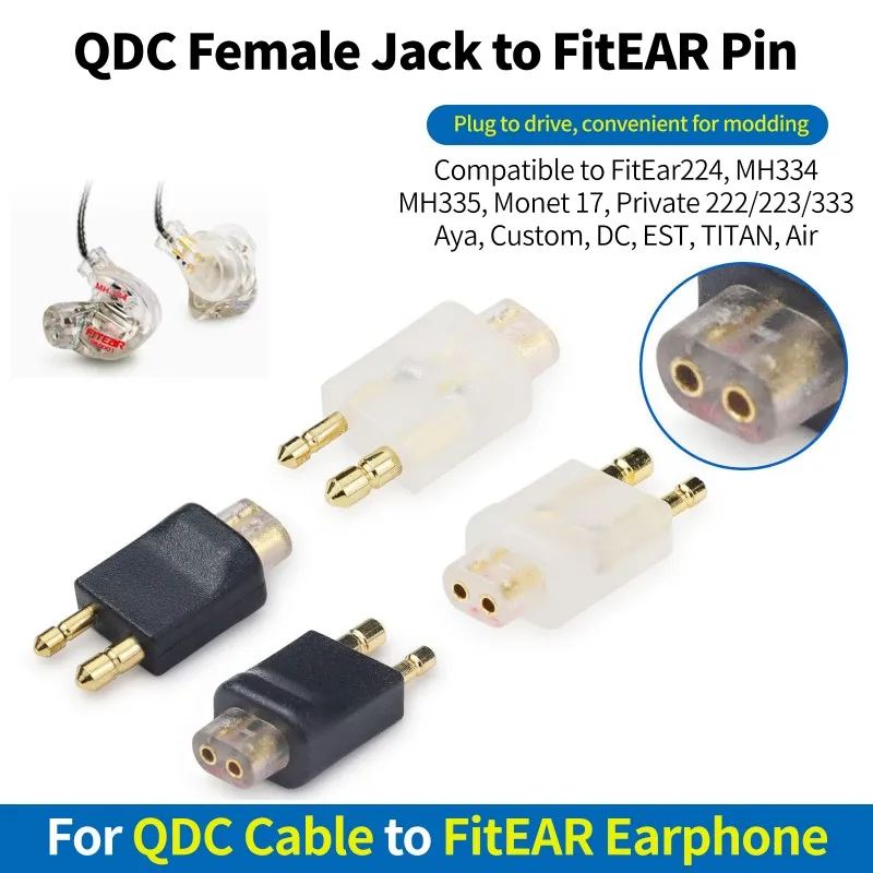 

QDC FitEAR Adapter QDC to FitEAR MH334 MH335 Togo 334 Private 333 Monet 17 FitEAR Connector FitEAR to QDC