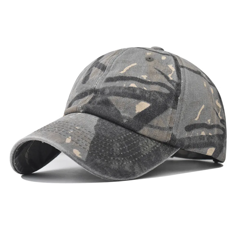 

Washed Old Cotton Camouflage Baseball Caps for Men and Women Spring New Super Good Feel Classic Camouflage Sun Cap