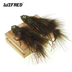 Wifreo 1pc/2pcs Articulated Streamer Sex Dungeon Deer Hair Bass Bug Poppers Trout Bass Pike Musky Saltwater Fishing Lure Baits