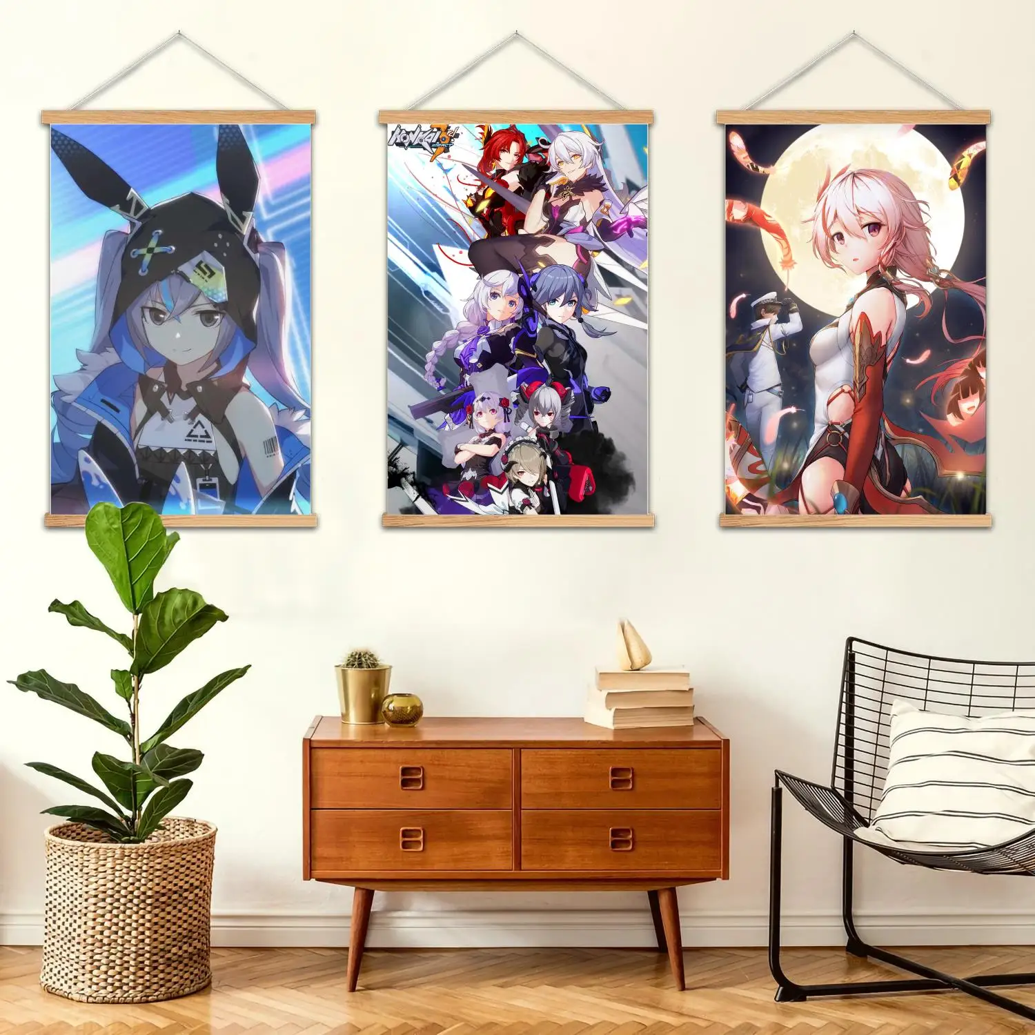 Honkai Impact 3rd Framed Wall Painting Canvas Art Poster, Wall Art,  Modern Family, Bedroom Decor, Posters,Decorative painting