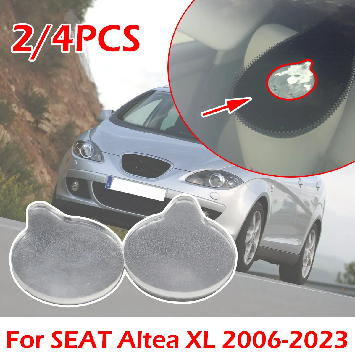 

Rain Light Sensor Gel Pad Adhesive Film Silicone Cushion Windscreen Chip Fix Tape Car Replacement For SEAT Altea XL 2006-2023