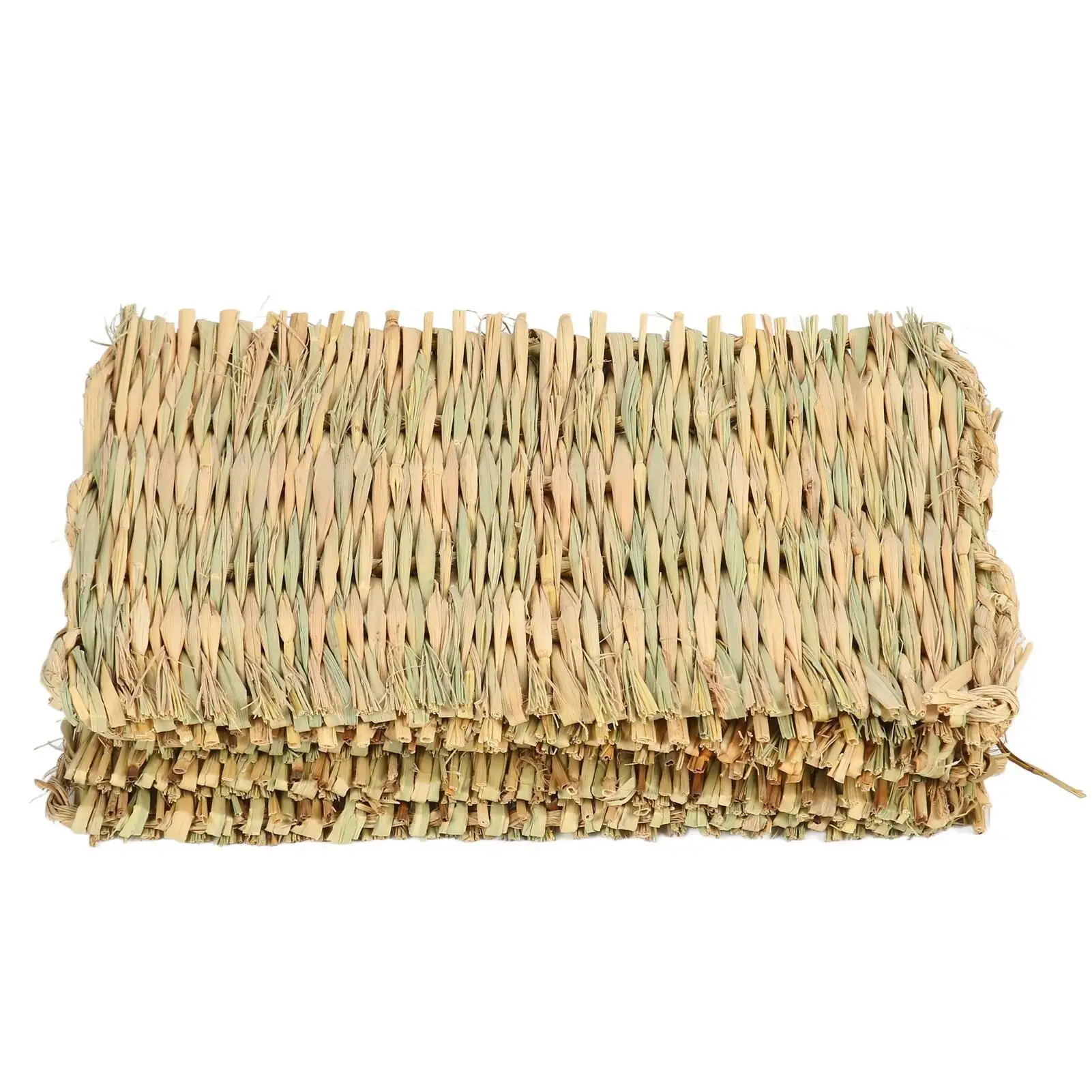 Universal Rabbit Grass Mat - Woven Straw Bed for Rats & Bunnies, 4 Seasons Boredom Relief