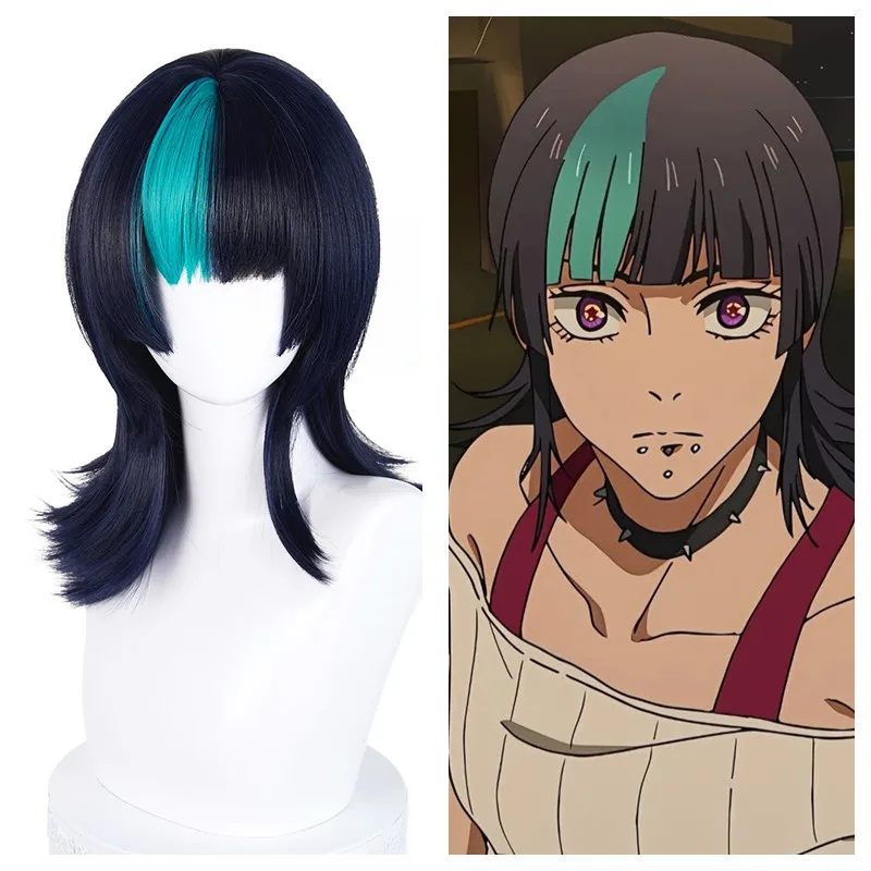 

Already Styled Hoshi Kirara Cosplay Wig Black Blue Mixed Cos Wig Heat Resistant Synthetic Wig for Halloween Carnival Costume