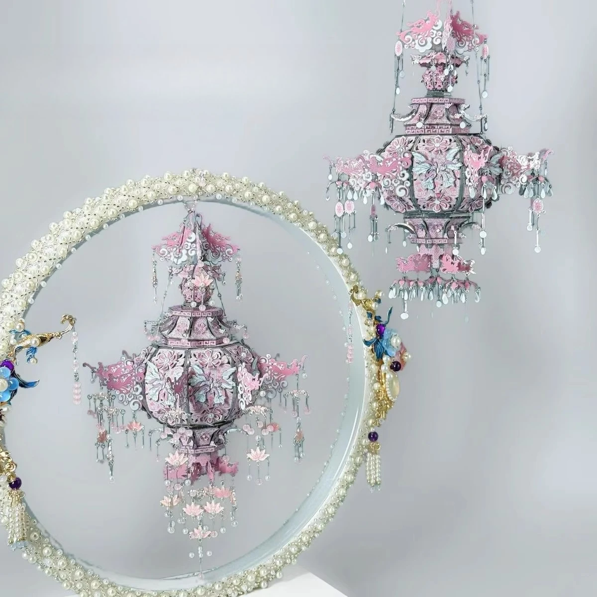 Fendai flower lamp 3d three-dimensional puzzle metal hand-assembled model