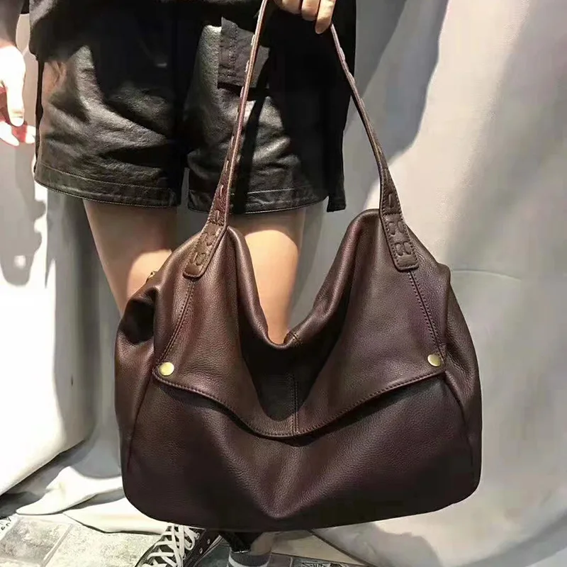 

Large Capacity Multifunctional Designer Women's Shoulder Crossbody Bag Genuine Leather Handbag Designer Solid Color Handbag