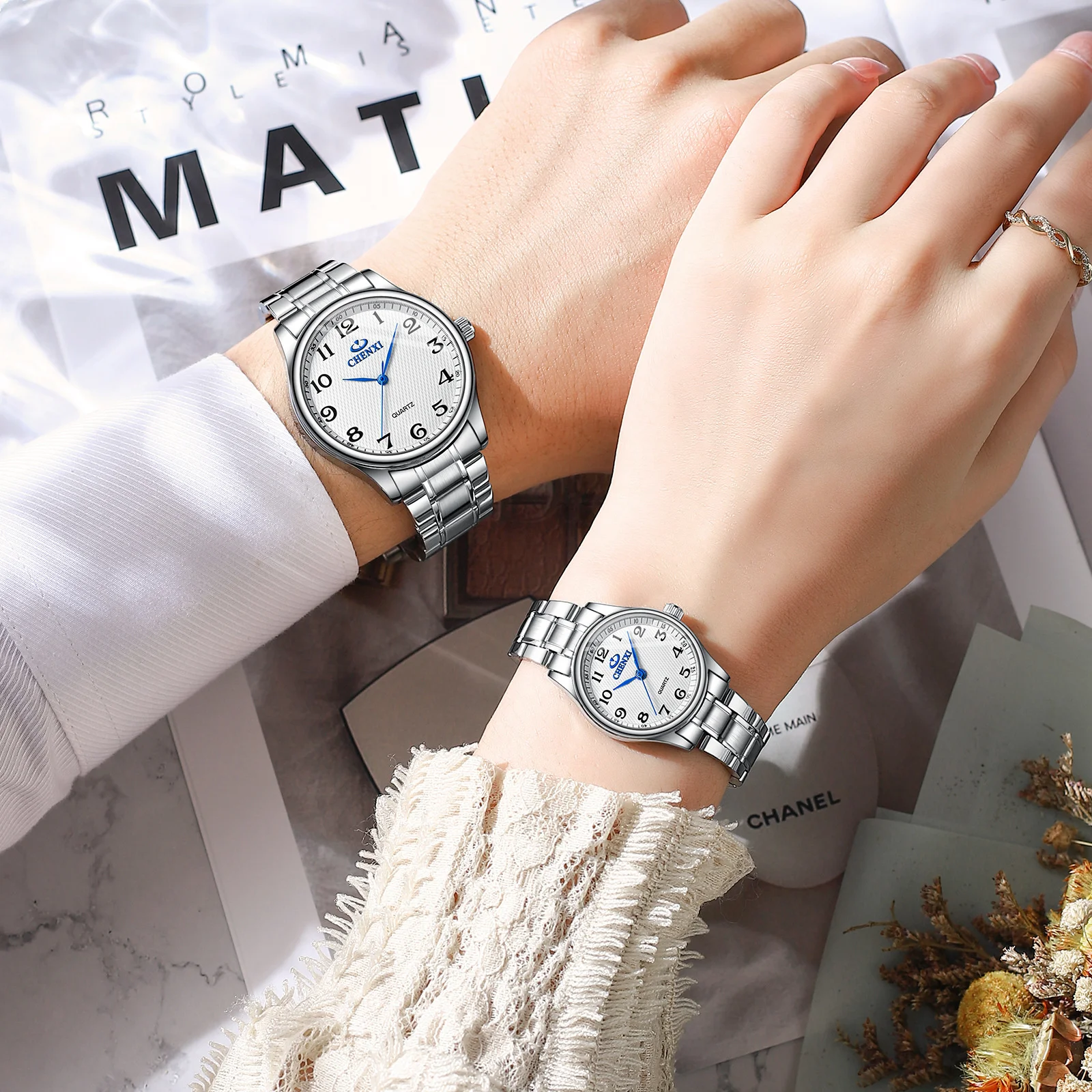 Chenxi 010A Famous Couple Brand Steel Band Men's and Women's Casual Quartz Watch Girl And Boy's Watch Gift