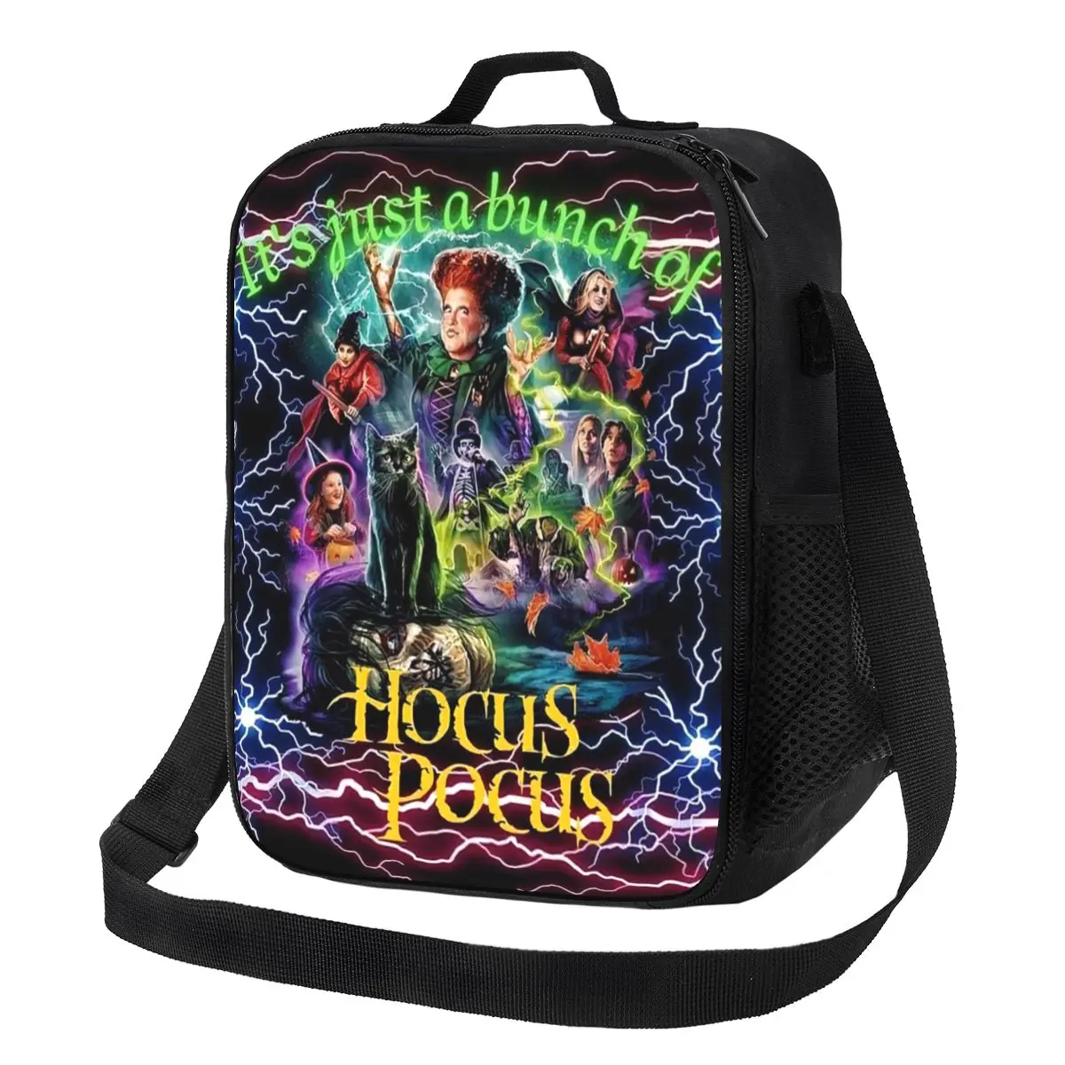 Custom Winifred Sanderson Spell Book Hocus Pocus Thermal Insulated Lunch Bag Women Portable Lunch Tote Storage Bento Food Box