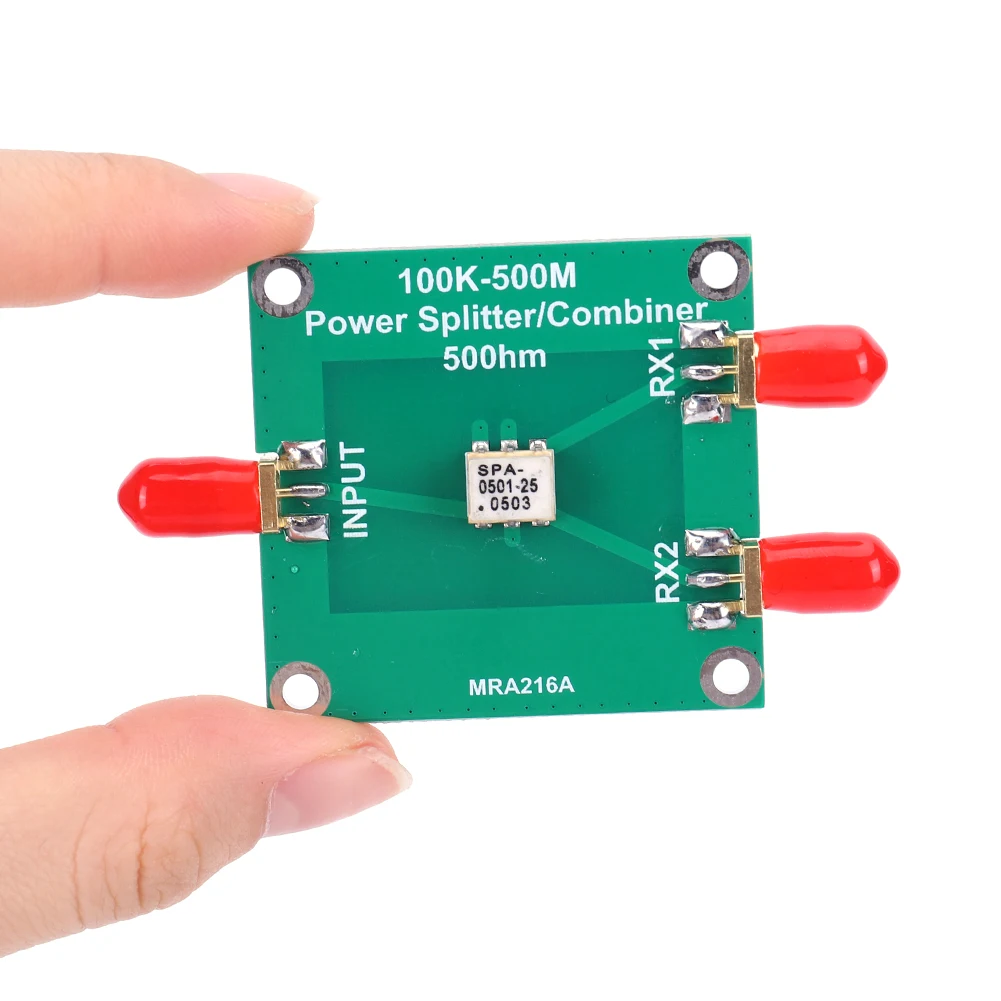 100K-500M 수동 전력 분배기 1개 분할 2개 결합기/분배기 주파수 범위 100KHz ~ 500MHz