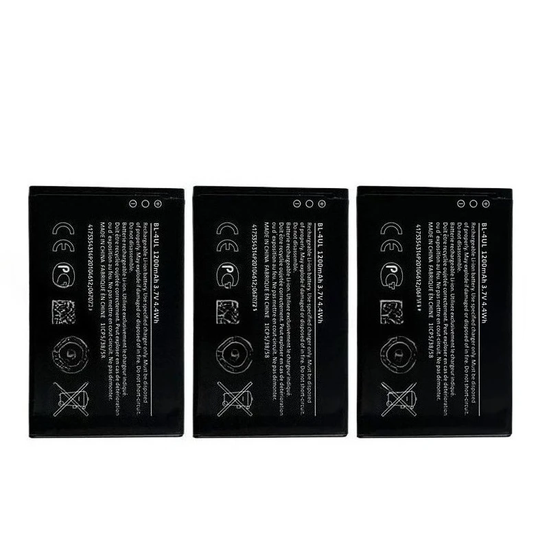 For Nokia lumia 225DS 230DS Asha 225 230 215 1126 1012 5310 RM 1172 BL-4UL 3.7V 1200mAh Rechargeable Batteries