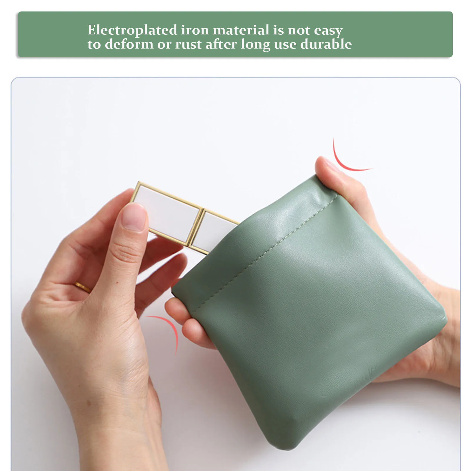 Simple Fresh-Style Magnetic Buckle Bag Multifunctional Waterproof Coin Purse For Sundries Key