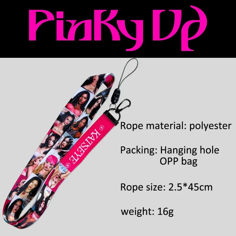 KATSEYE Anime Peripheral Phone Lanyard Cute Printed Adjustable Hand Strap Portable Wrist Lanyard for Mobile Phone Key Bag Gift