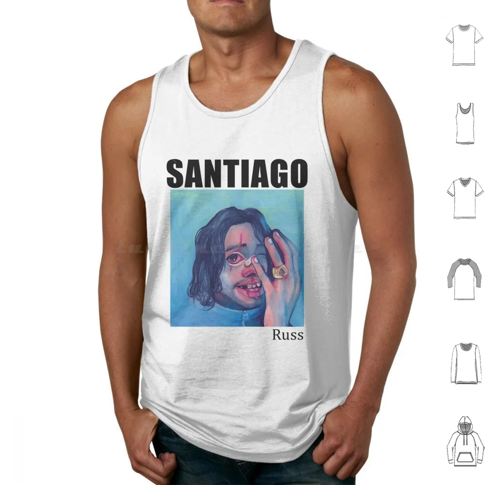 Russ Russ Russ Santiago Regatas Estampadas Algodão Russ Santiago