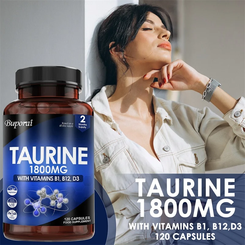 Taurine Supplement - Relieve Fatigue, and Improve Mental Strength, Enhance Immune Function, Promote Brain Development