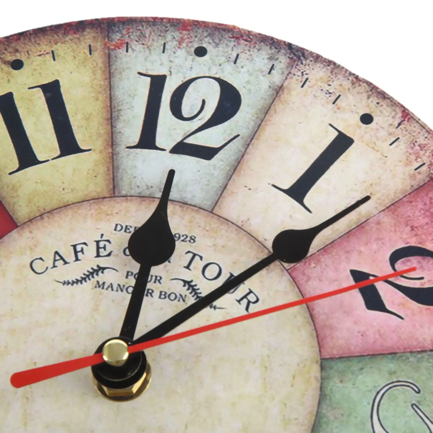 ABUL-Timelike 2X Wooden Wall Clock Modern Design Vintage Rustic Shabby Chic Home Office Cafe Decoration Art Large Watch