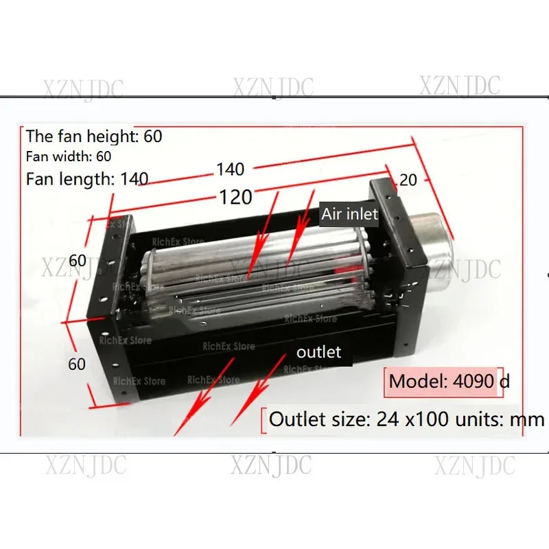 

-Flow Fan 12V 24V Ball Bearing Ventilation Small Blower