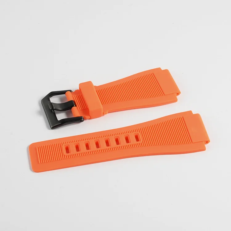 34 * 24mm Silicone Rubber Watch Strap For Bell & Ross BR01 BR03  Waterproof Sports BR-01 BR-03 Extended BR Rubber Watchband Men