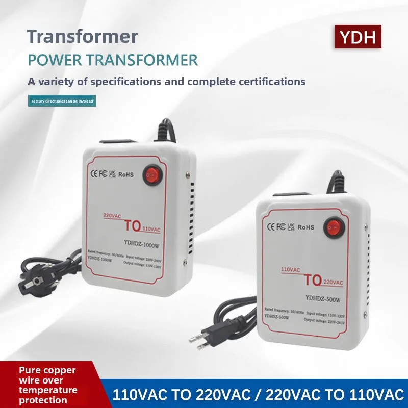 Travel Transformer 110V To 220V for Home Use, Portable Bidirectional Conversion