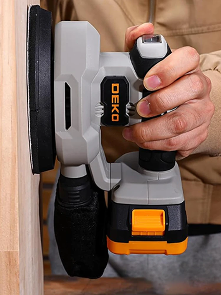 DEKO Delta Sander Accuschuurmachine 20 V 13000 RPM met stofafscheider 15 glaspapieren Ideaal voor schuren, polijsten en houtbewerking - afbeelding 2