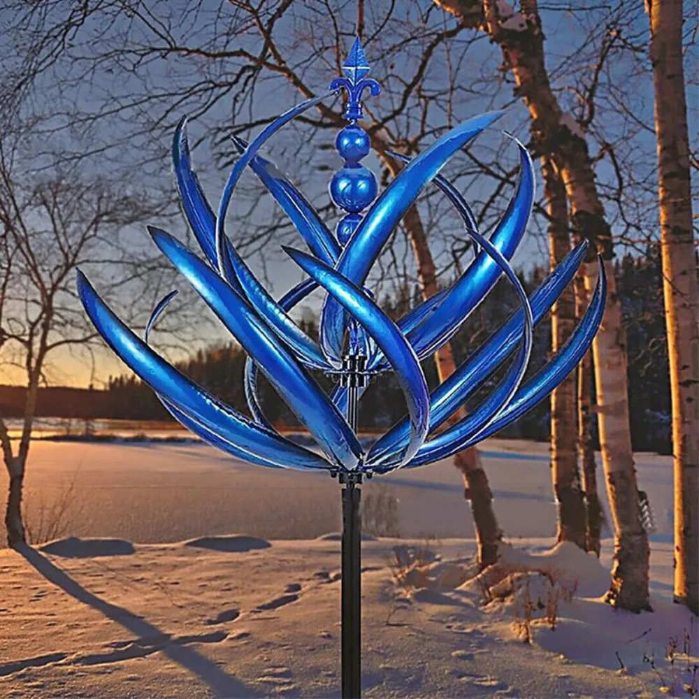 Harlow Wind Spinner Rotator Iron Inground Windmill Garden Harlow Wind Spinner Rotator Home Garden Decoration - Image 3