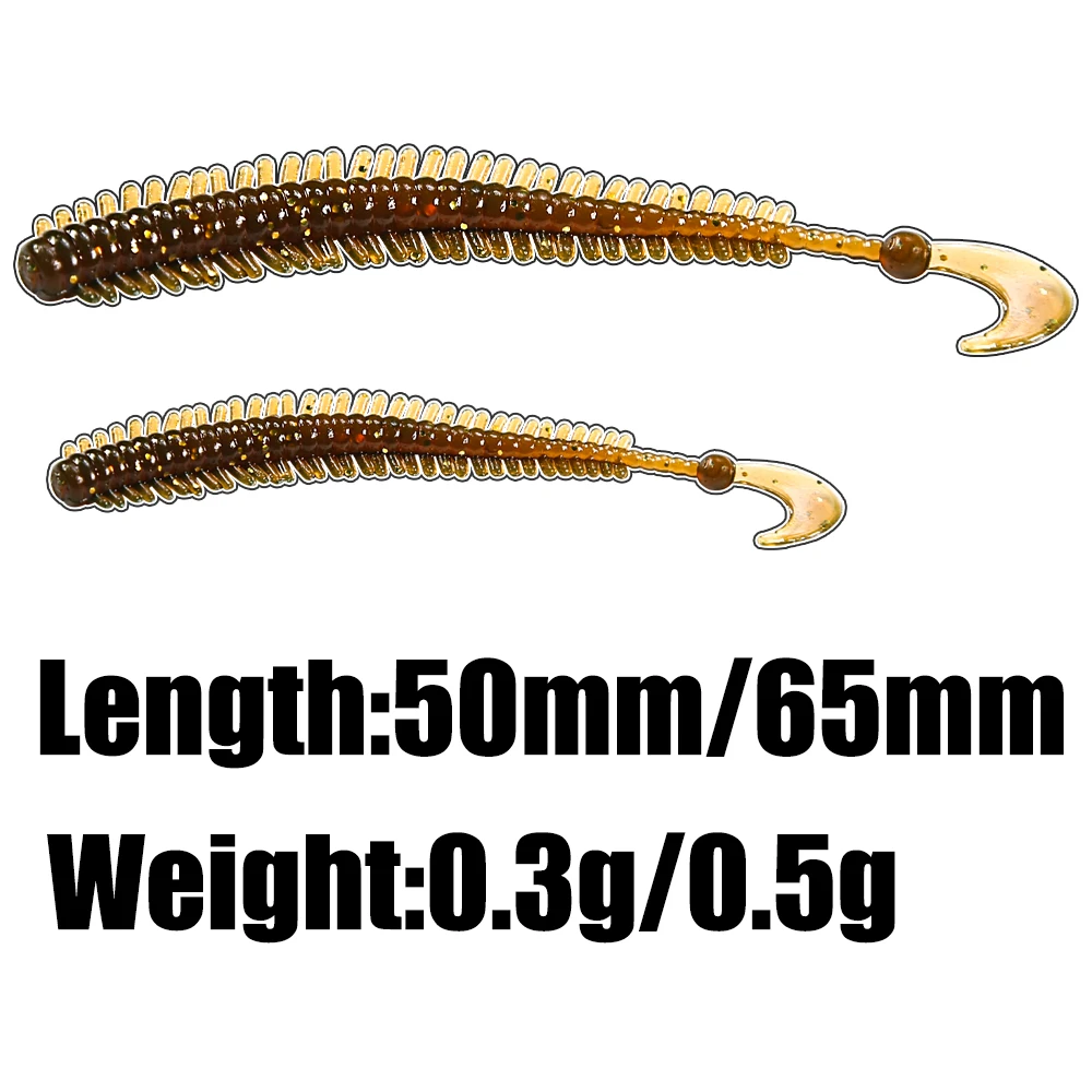 PEAK 50mm/65mm Weiche Köder Wurm Angeln Künstliche Silikon Bass Pike Minnow Swimbait Jigging Kunststoff Köder – Detail 1