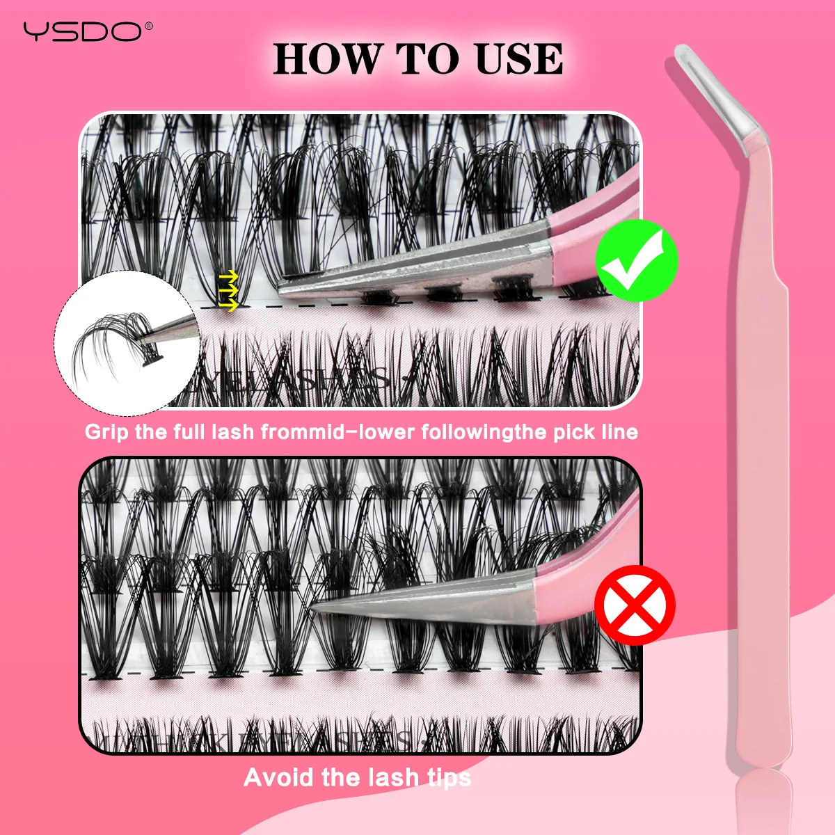 Nep Wimper Clusters Lash Bond en Seal Makeup Tools Mix DIY Lagere Wimpers Extension Kit Pincet Waterdichte Valse Wimpers Set