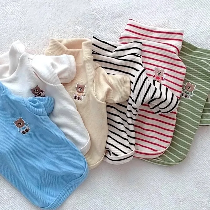 เสื้อสวมหัวสุนัขขนาดเล็กและขนาดกลางฤดูใบไม้ผลิและฤดูร้อนเสื้อกั๊กเท็ดดี้บางเสื้อสวมหัวปัก Bichon