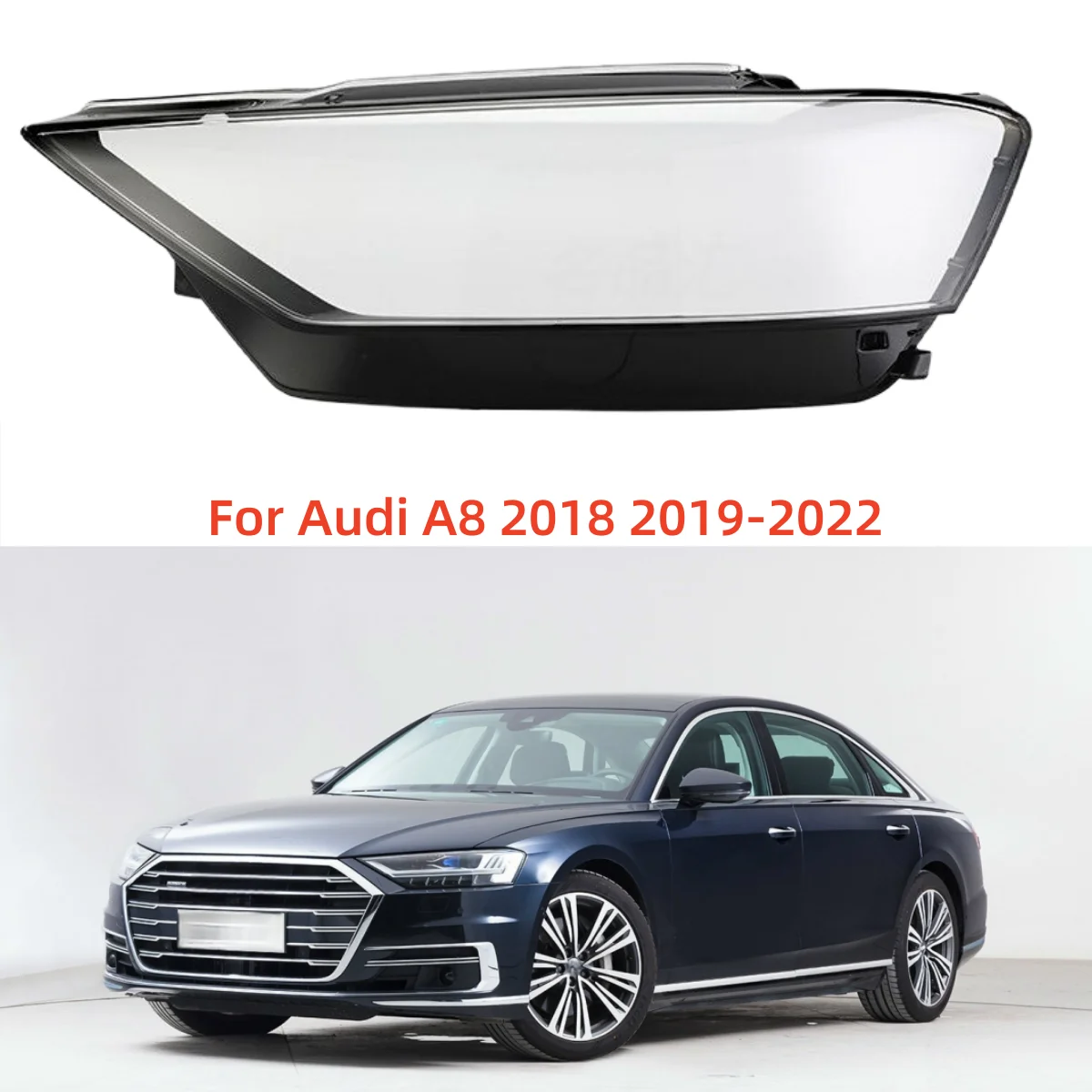 

For Audi A8 A8L S8L D5 2018 2019 2020 2021 2022 Car Accesorries Headlight Lens It has good transparency and light transmission