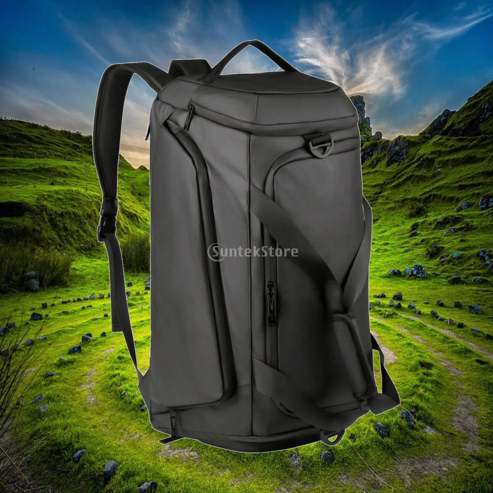 Industrial Container Premium Oxford Gym Duffel Bag Spacious Sports Backpack Wet Dry Separation for Workouts and Weekends