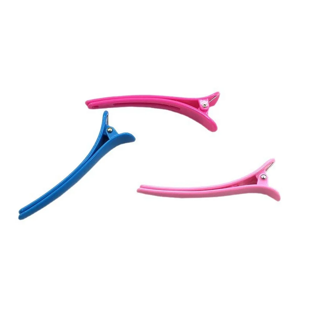50Pcs Transparent Plastic Crocodile Hair Clips Candy Color Duck Hairpins For Bangs Professional Salon Hair Styling Accessories