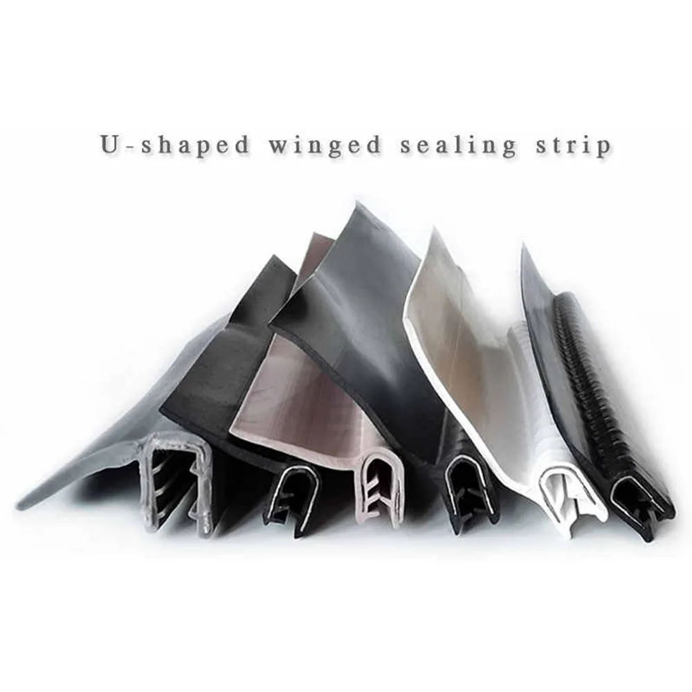 U-Shaped Skeleton Self Clamping Tight Sealing Strip  Wideh 6-13mm Height 10-28mm Sheet Metal Edging Anti-Collision Rubber Strip