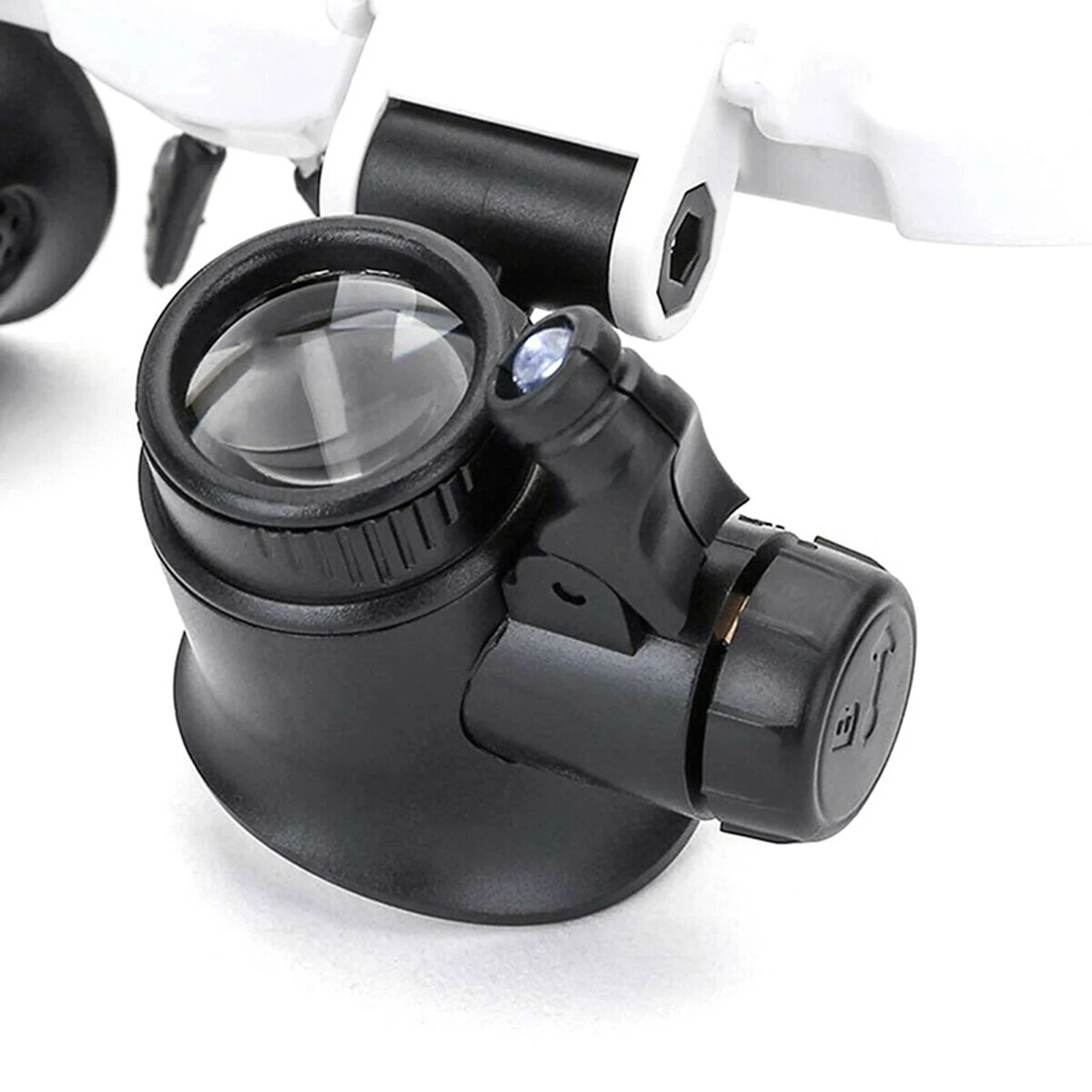 Imagem -03 - Lupa de Telescópio com Luz Led Dupla Lupa Montada na Cabeça para Modelagem Reparação Costura e Solda