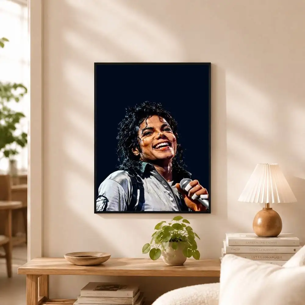 King of Pop Michael Jackson Poster Waterproof Wall Art Sticker For Bar Living Room Vintage Decor High Quality Print Gift
