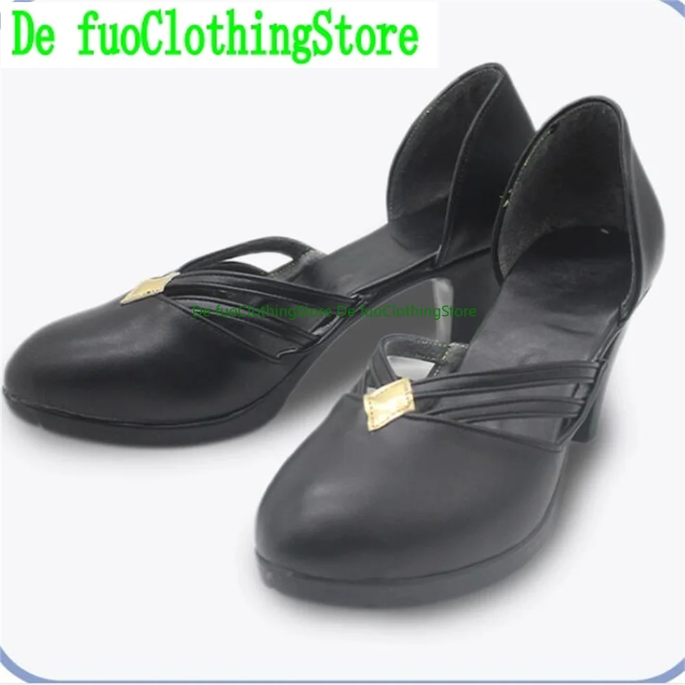 DefuoClothing Kafka Genshin Impact Cosplay Shoes Boots Game Anime Game Role-playing Shoes and Boots Halloween Party