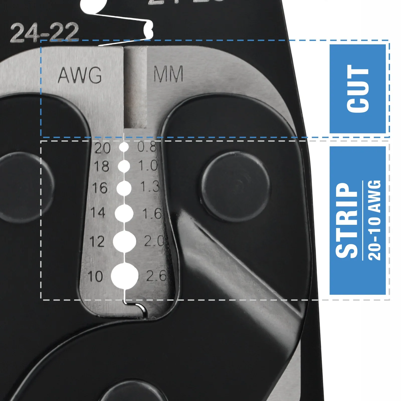 IWC-1424AB Terminals Crimping Plier Automotive Waterproof Connector Clamp Wire Cutting/Stripping Multifunctional Tool Multi Tool