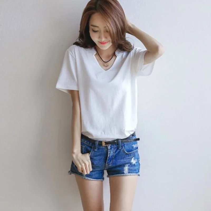 Women's T-shirt Cotton Summer Outfit Baggy Short Sleeve Top Female Trending Clothing Youthful Woman Clothes Yk2 Korean Fashion