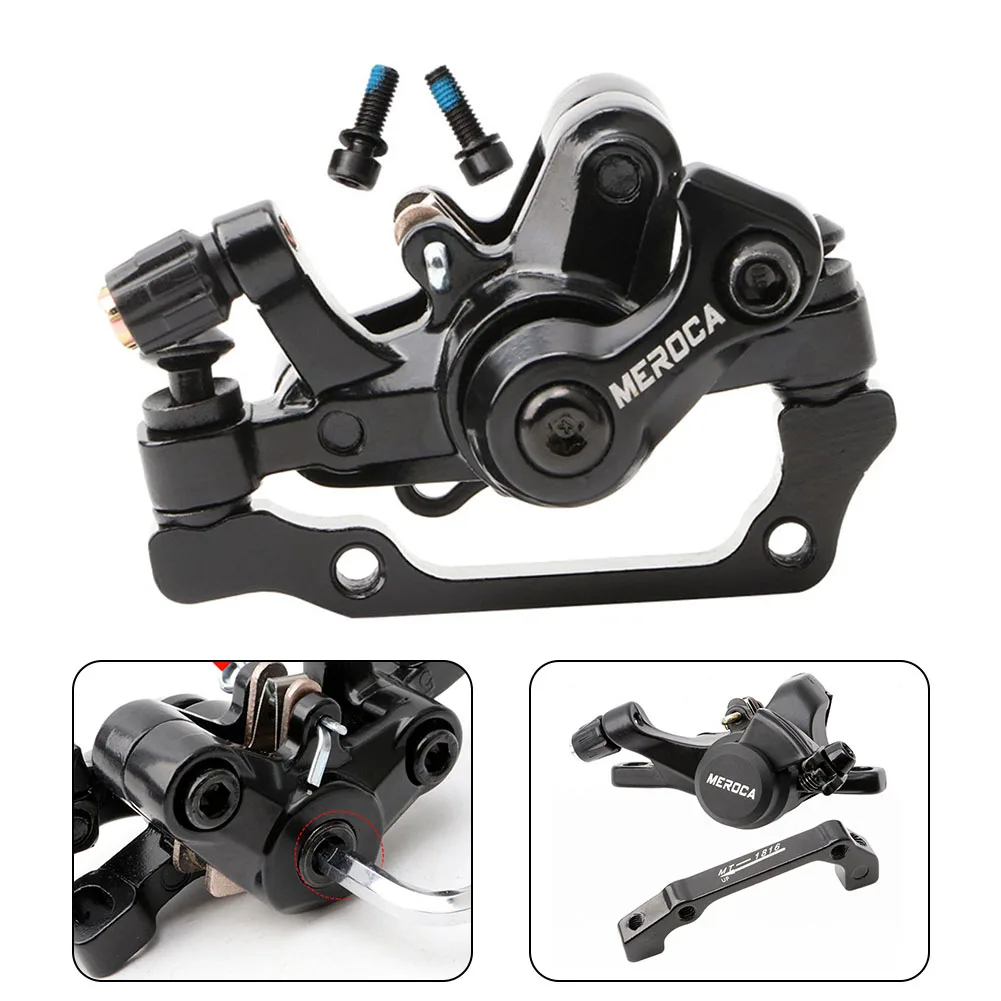 MTB Bicycle Disc Brake Caliper 160mm Front/Rear Line Pulling Disc Brake Aluminum Alloy Mechanical Brakes Calipers Cycling Parts