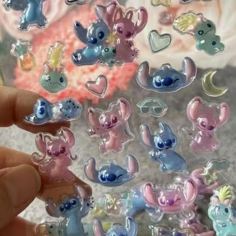 نموذج جديد ديزني ليلو وستيتش ملصقات كريستال مجوفة ثلاثية الأبعاد الإغاثة Diy بها بنفسك دفتر كوب ماء جراب هاتف صبي فتاة هدية #4