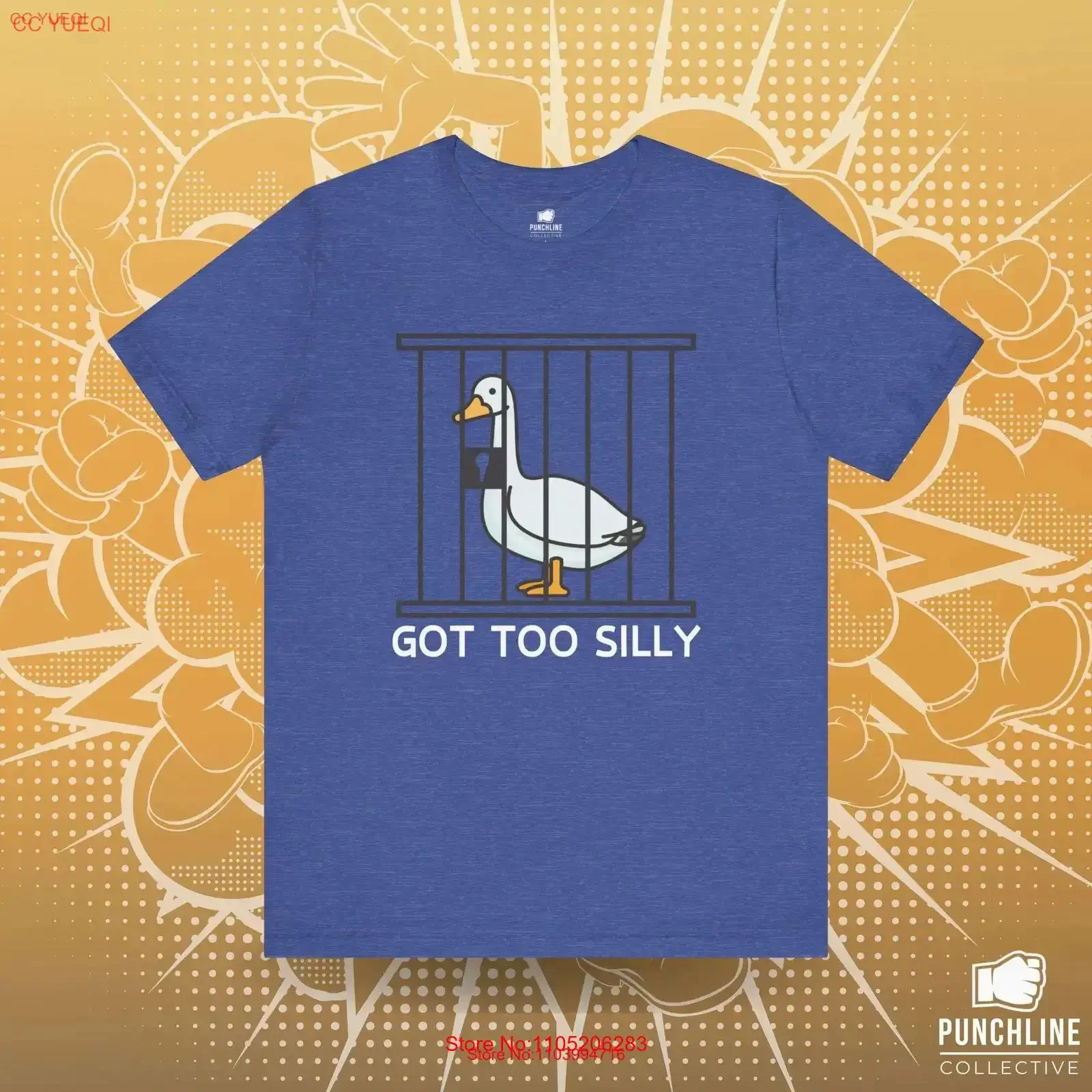 

Got Too Silly T Shirt Goose Funny Duck vintage Washed Breathable Comfortable Top For Everyday Wear Casual Stretched graphic