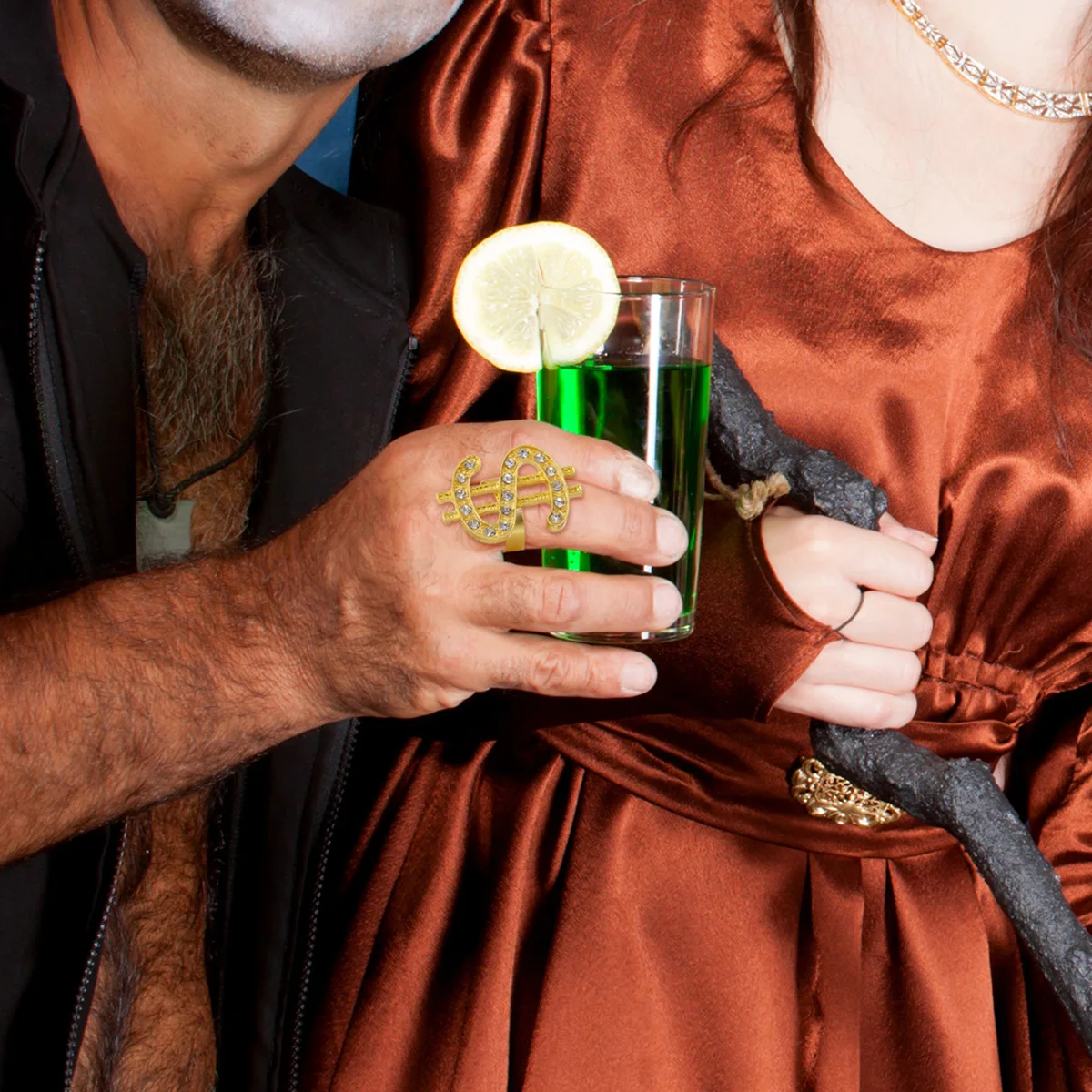 

2Pcs Adjustable Open Dollar Ring Punk Style Fashion Money Jewelry Accessories for Women Birthday Wedding Anniversary Daily Wear