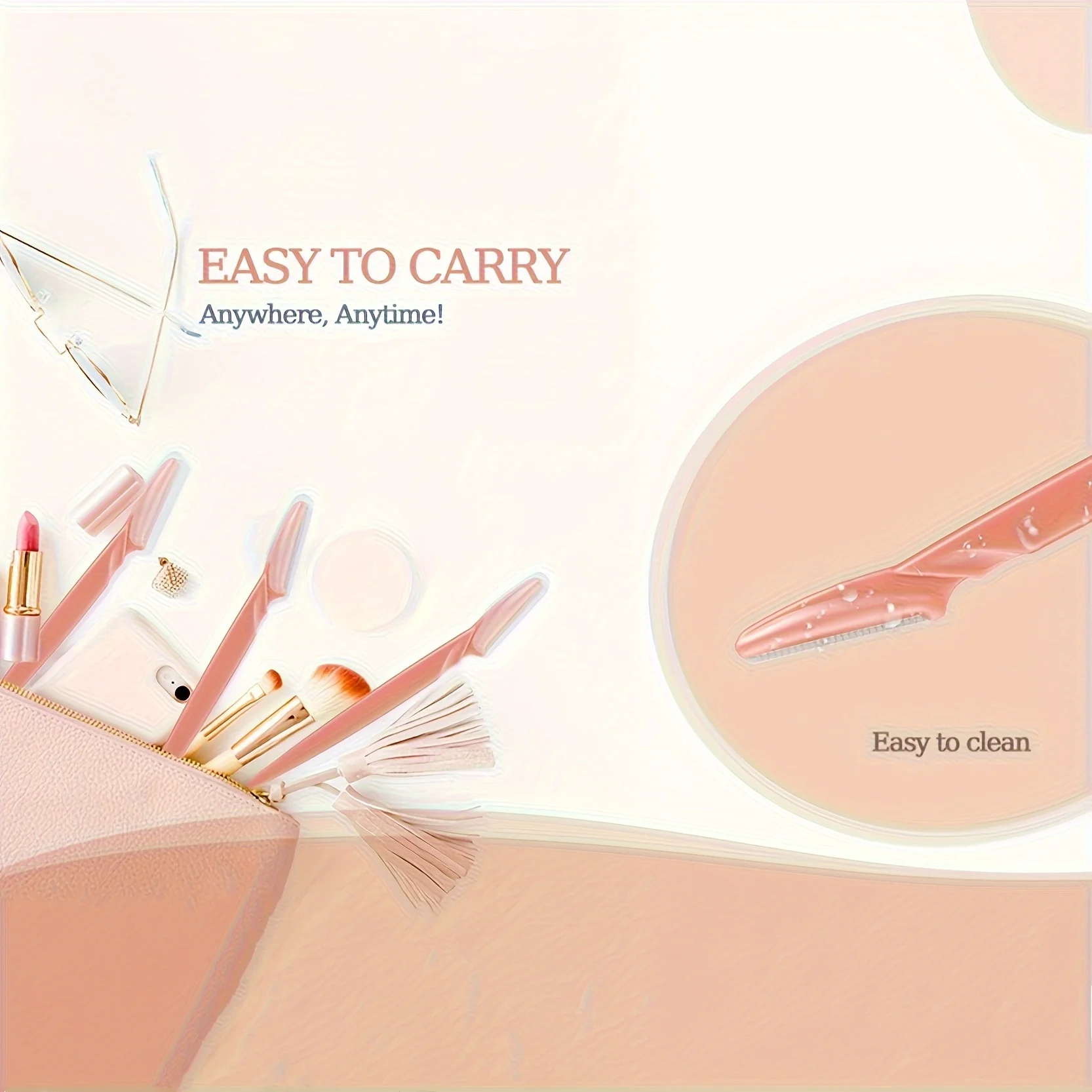 Conjunto de navalha de sobrancelha de 2 peças com capa - Ferramenta profissional para sobrancelhas, esfoliante, aparador de precisão unissex