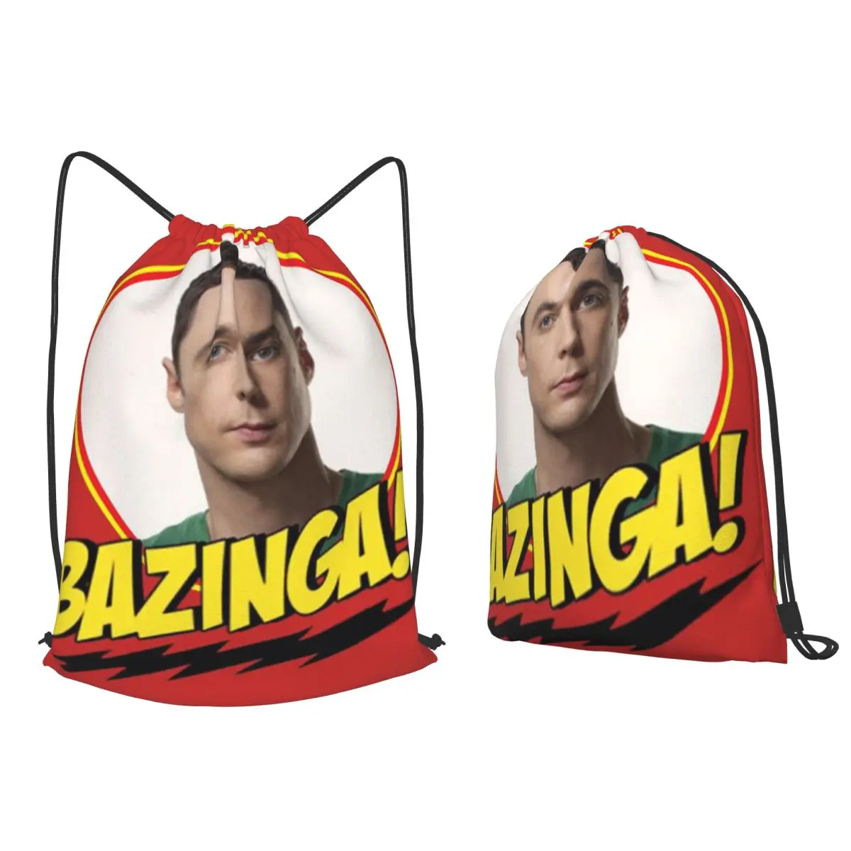 Bazinga The Big Bang Theory Backpacks Portable Drawstring Bags Sports Bag Book Bags for Travel Students