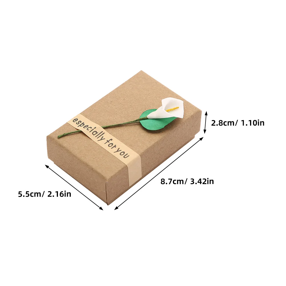 10Pcs Vintage Jewelry Packaging Boxes PU Paper Small Necklace Earring Holder Gift Storage Necklace Box Small Box for Proposal