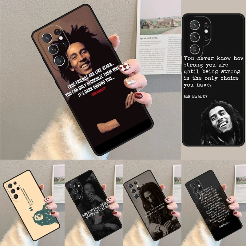Bob Marley Quotes Rasta Reggae print Phone Case for Samsung Galaxy note 10 pro S26 Ultra S23 S24 FE S25 S21 S22 PLUS Cover