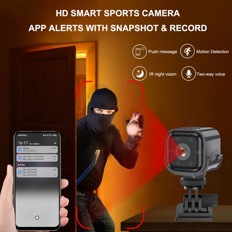 กล้องในร่ม Night Vision สีเต็มรูปแบบ 1080P ระบบรักษาความปลอดภัยขนาดเล็กพร้อมสปอตไลต์ขั้นสูงสําหรับทนทานในร่มและกลางแจ้ง