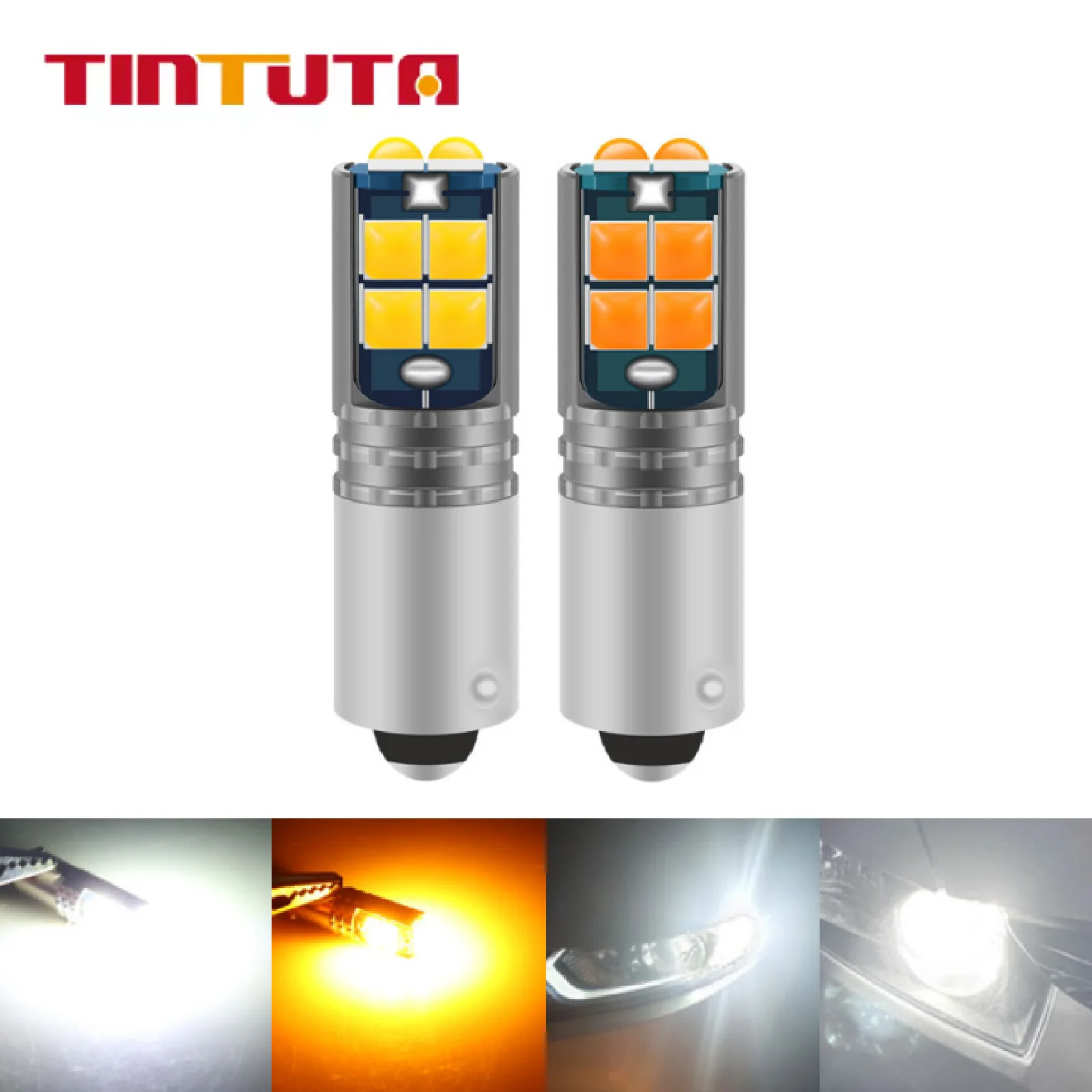 

50/100PCS BAY9S H21W T4W H6W BA9S BAX9S LED Bulbs Car Interior Reading Dome Lamp 10SMD Auto Parking Light License Plate Bulbs