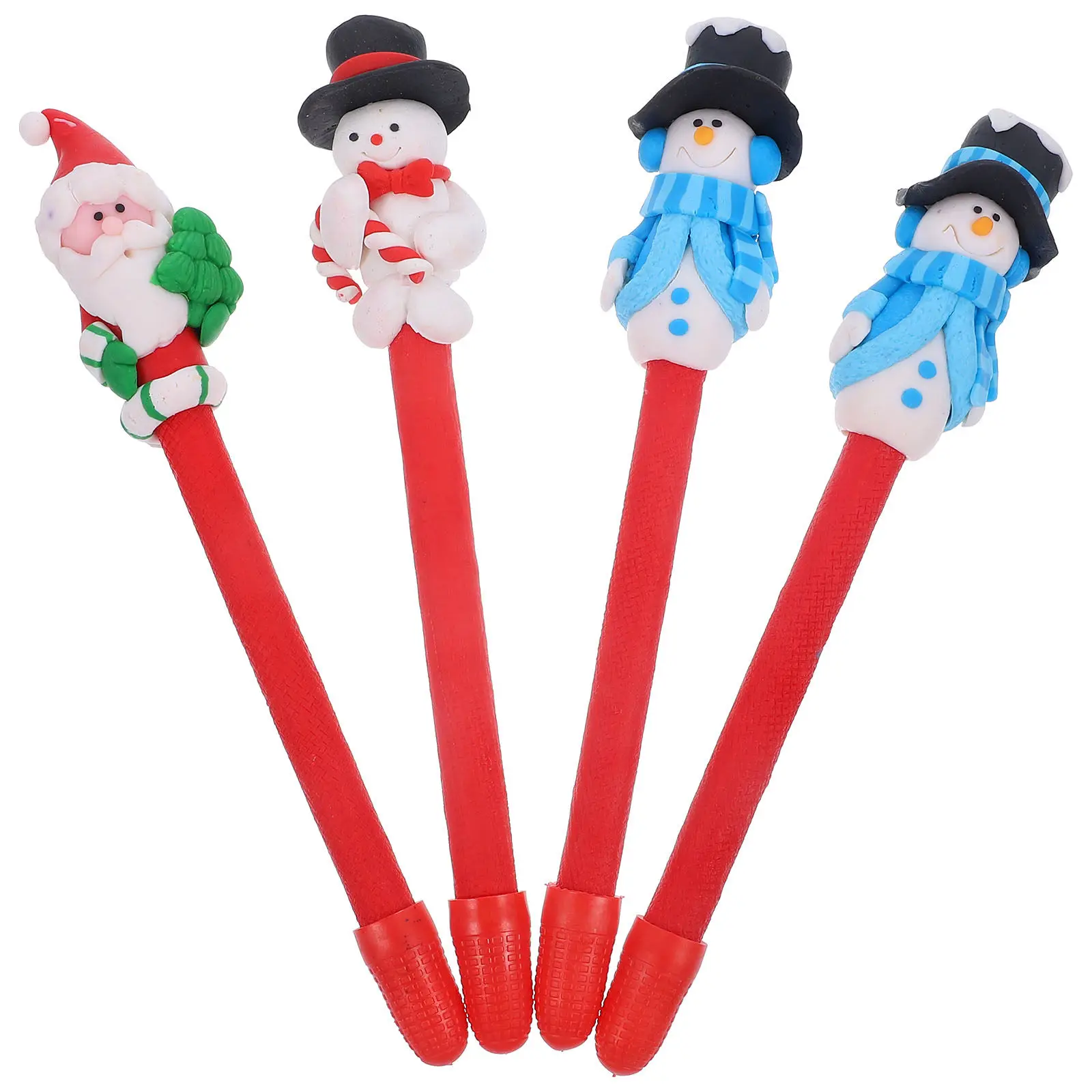 

4Pcs Christmas Elements Gel Pens Smooth Writing Pens Portable Office School Supplies Gift Gel Pen Cute Pen Students Supplies