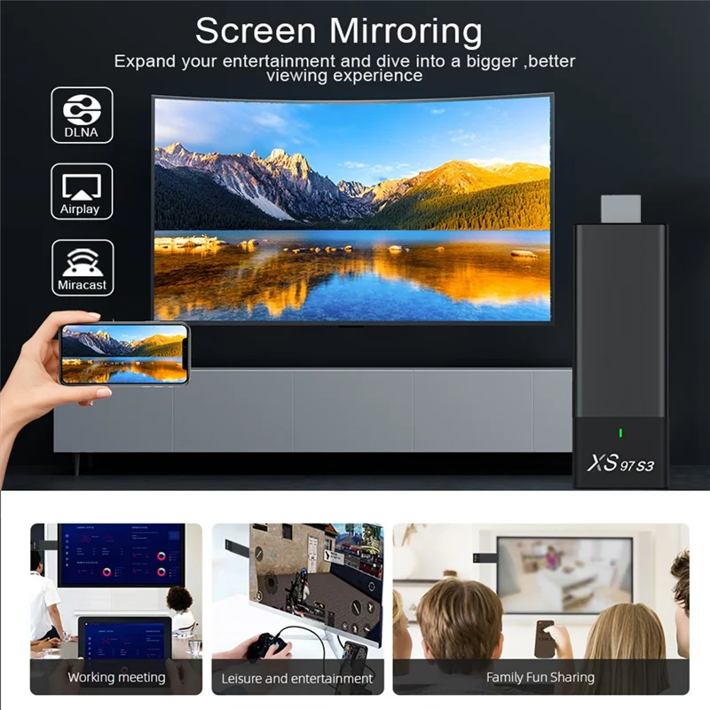 

XS97 S3 HD 4K TV Set-Top Box 1+8 Player TV BOX Media Player TV Receiver Set Top Box-ABIU